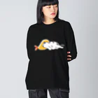 サトウノリコ*のピスピスゆーて寝るネコ【ブチ】 Big Long Sleeve T-Shirt