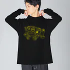 ギャネック屋のギャラクシーカエルロボエルビッケ ビッグシルエットロングスリーブTシャツ