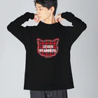 SEVEN NYANDERSのSEVEN NYANDERS ロゴ　タータンチェックRED ビッグシルエットロングスリーブTシャツ