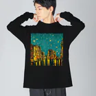 TakashiSのnight sky after rain ビッグシルエットロングスリーブTシャツ