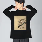 MUGEN ARTの小原古邨　鷹　Ohara Koson / Falcon Big Long Sleeve T-Shirt