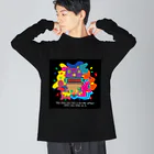 hehehe のookinaoto tobideeru BK ビッグシルエットロングスリーブTシャツ