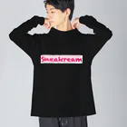 Sneakreamのストロベリーアイスクリームスニーカー ビッグシルエットロングスリーブTシャツ