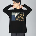 PALA's SHOP　cool、シュール、古風、和風、の和風　神坂雪佳 「白鷺」 （1909） Big Long Sleeve T-Shirt