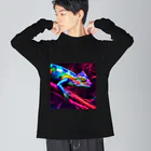 MariElegantのワイルドシリーズ カメレオン Big Long Sleeve T-Shirt