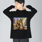 shigeグッズ工房の都会派ヒョウ之助 Big Long Sleeve T-Shirt