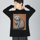 F2 Cat Design Shopのhairless cat 001 Big Long Sleeve T-Shirt