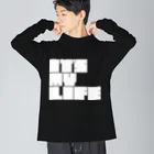 やばいやばいのIT'S MY LIFE(白文字) ビッグシルエットロングスリーブTシャツ