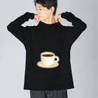 シンプル 組み合わせ用 ファッションのシンプル コーヒー ビッグシルエットロングスリーブTシャツ