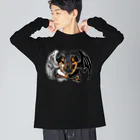 UNchan(あんちゃん)    ★unlimited★の天使と悪魔の対称 ビッグシルエットロングスリーブTシャツ