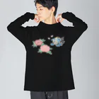 nanaqsaの獅子と牡丹 Big Long Sleeve T-Shirt