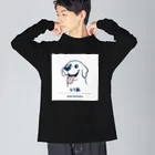 ビビりな番犬くんの神様の最高傑作わんこ！ ビッグシルエットロングスリーブTシャツ