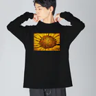 TOMOYA MURAKAMIのSUN FLOWER  Big Long Sleeve T-Shirt