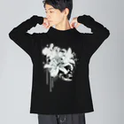 nanaqsaのLily Skull [White] Big Long Sleeve T-Shirt