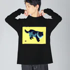 無真獣73号のたてがみのある猫 Big Long Sleeve T-Shirt