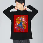 ムラマス カツユキの『稲と菖蒲と四十雀 Impact Ver.』 Big Long Sleeve T-Shirt