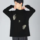 マッチアンドポンプ舎 suzuri支店の弥勒　白 Big Long Sleeve T-Shirt