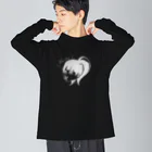 Luz(ルス)の部屋のナイショ(反転) ビッグシルエットロングスリーブTシャツ