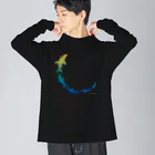 さかたようこ / サメ画家の飛び出せ助走SAME ビッグシルエットロングスリーブTシャツ