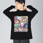 猫飯ちゃみのアメコミ風（ちょっとうすいカラー） Big Long Sleeve T-Shirt