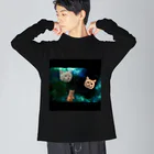 のうかんでんじはくらぶのダークサイド宇宙猫2 Big Long Sleeve T-Shirt