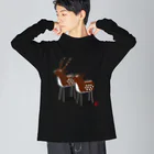 ももよりの立ち鹿 Big Long Sleeve T-Shirt