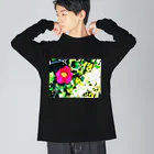 創作工房muccoのツバキ Big Long Sleeve T-Shirt