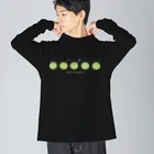 かえるグッズ -kerokerofrog-のかえるの食事（色背景用） Big Long Sleeve T-Shirt