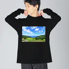 ねこまくらの佐渡島・岩首昇竜棚田 Big Long Sleeve T-Shirt