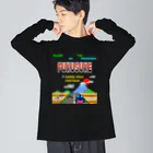 Siderunの館 B2のレトロゲーム風な福助 ビッグシルエットロングスリーブTシャツ