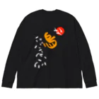 Siderunの館 B2の和デザインな烏(白) Big Long Sleeve T-Shirt