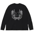 yuki-tsubakiのつけまドクロAngel Big Long Sleeve T-Shirt