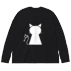 無水屋の鍵穴っぽい猫 (白猫) Big Long Sleeve T-Shirt