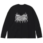 忍太郎の四字熟語 - 花鳥風月 Death Metal Logo デスロゴ  Big Long Sleeve T-Shirt