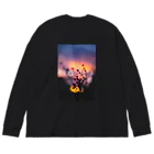 TAISEI_KURIHARAの夕暮れ時のシルエット Big Long Sleeve T-Shirt