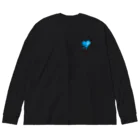 TWO SEEKERのII HEART【BLUE】 ビッグシルエットロングスリーブTシャツ