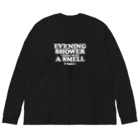 グドール励のEVENING SHOWER COMES WITH A SMELL ビッグシルエットロングスリーブTシャツ