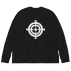 QUQU_WORKSのターゲットマーク ホワイト Big Long Sleeve T-Shirt