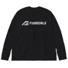 ファイナンシャルズのFINANCIALS白ロゴ ビッグシルエットロングスリーブTシャツ