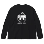 QUQU_WORKSのウィンタースカル ゴーグルドクロ ホワイト Big Long Sleeve T-Shirt