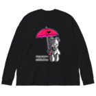 boЯne shop+warunori addiction の傘とワルノリベア  ビッグシルエットロングスリーブTシャツ