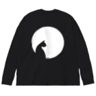 mkumakumaの猫と白丸 Big Long Sleeve T-Shirt