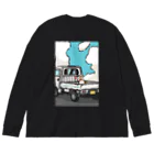 とやまソフトセンターの柴と軽トラ（前後レトロポップ②）by kayaman Big Long Sleeve T-Shirt