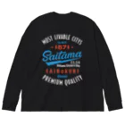 kg_shopのSaitama -Vintage- (濃色Tシャツ専用) Big Long Sleeve T-Shirt