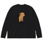 TOMOS-dogの二足歩行わんちゃん ビッグシルエットロングスリーブTシャツ