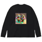 さとうさしみ。のメガネっクマ④ Big Long Sleeve T-Shirt