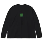 ぽつねん。のあのときのぽつねんの線（緑） ビッグシルエットロングスリーブTシャツ