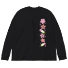 つきしょっぷのお花見 ビッグシルエットロングスリーブTシャツ