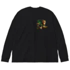 nekodoragonの森の猫ドラゴン　背景透過ver Big Long Sleeve T-Shirt