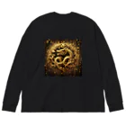 hitoshi777の金運上昇！　最強の富の象徴『黄龍』 ビッグシルエットロングスリーブTシャツ
